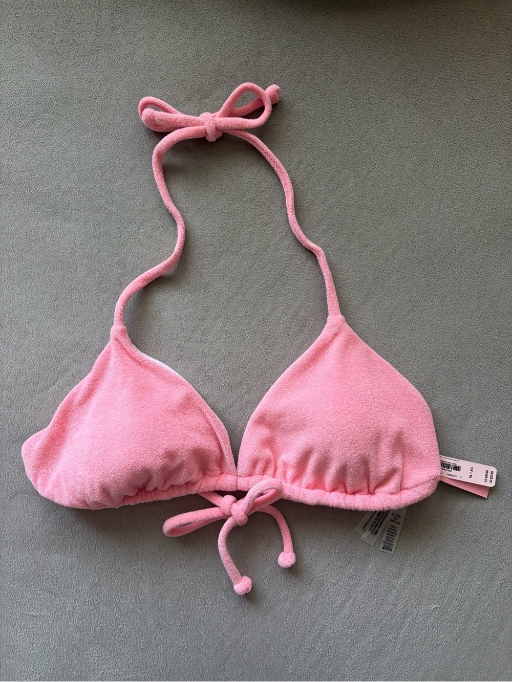 Pink Triangle Bikini Top - Tie-Back